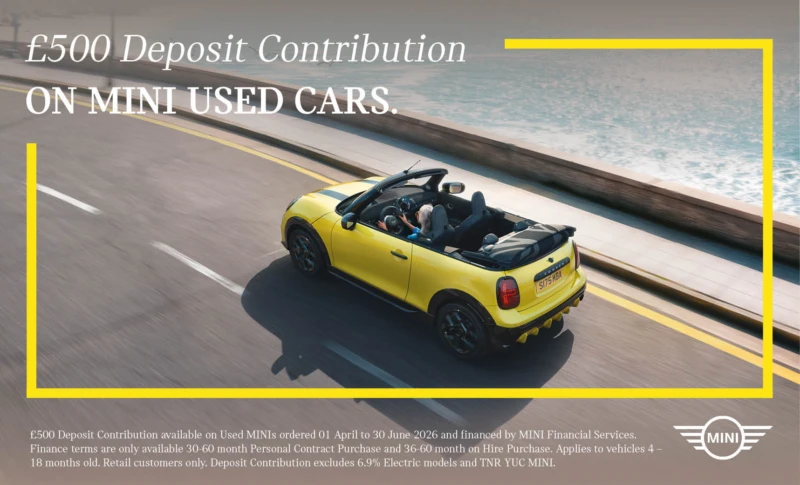 MINI Used £500 Dep Con