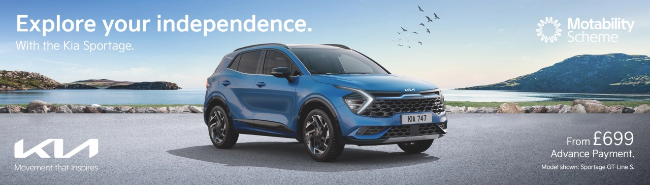 kia q3 motability sportage web banner - Desktop Banner
