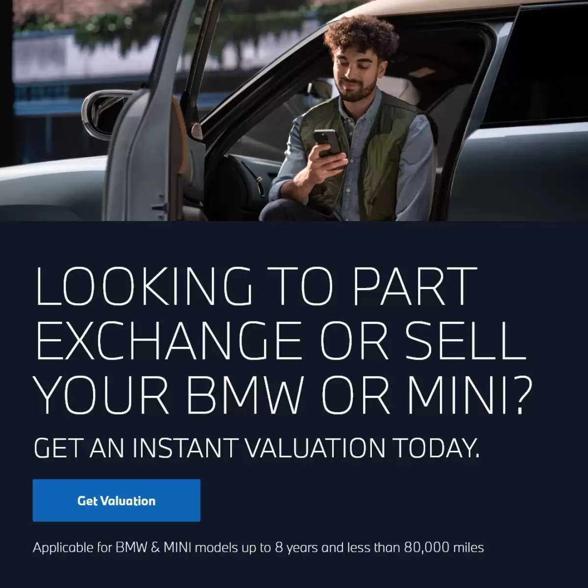 BMW and MINI Part-Exchange Sell My Car Popup Pop-up
