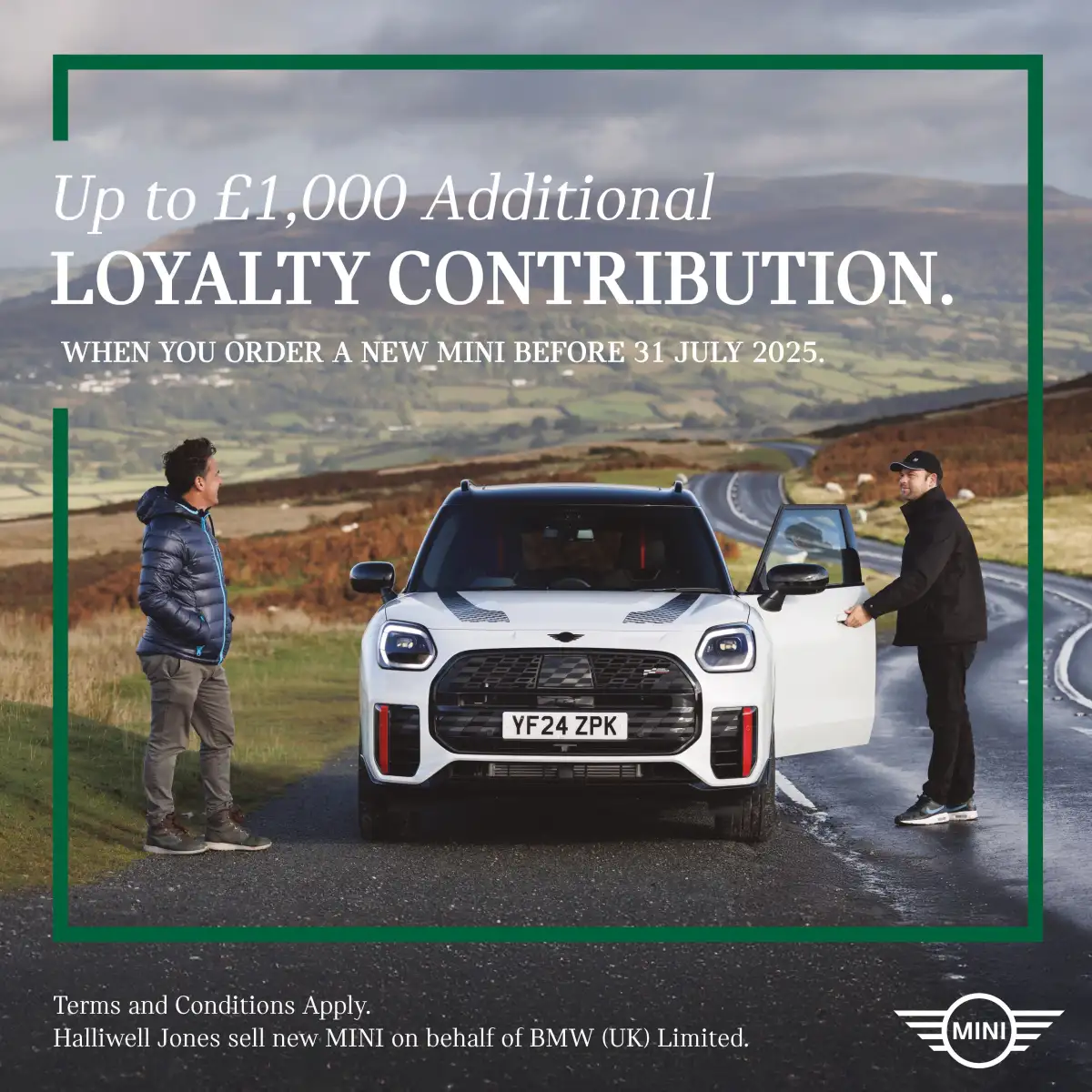 Up to £1,000 Loyalty Contribution on your new MINI*. Pop-up