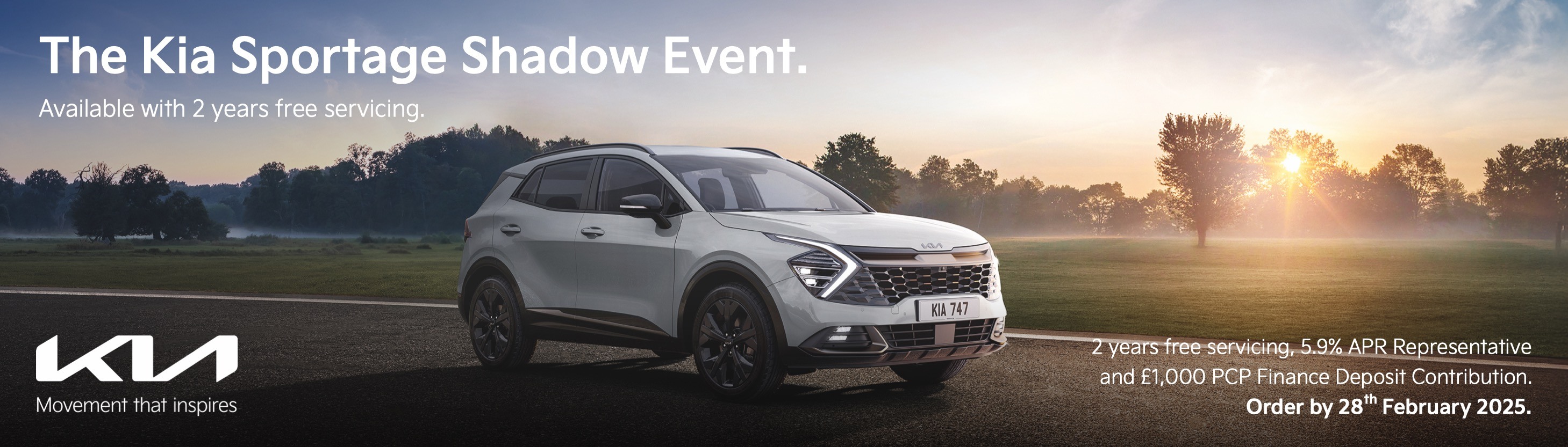 kia sportage shadow edition q1 web banner - Desktop Banner
