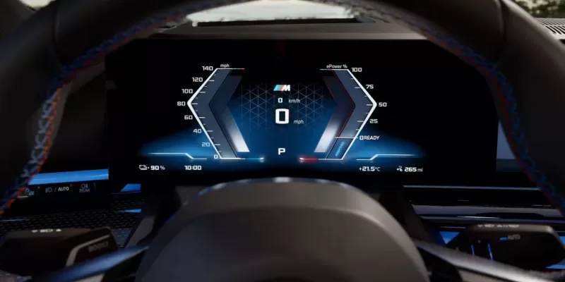 M-specific display in the instrument panel.