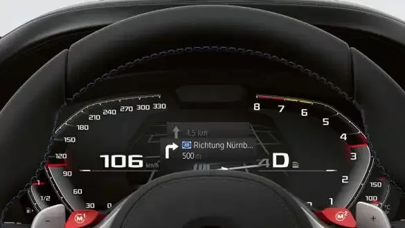 M specific instrument cluster.